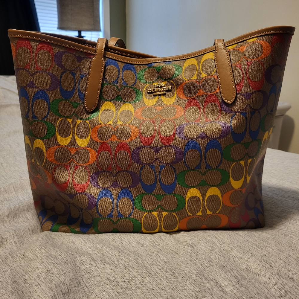 Coach Multicolor Signature Tote Bag